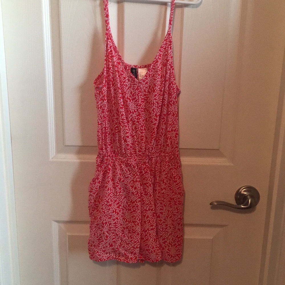 Red Flowery Romper